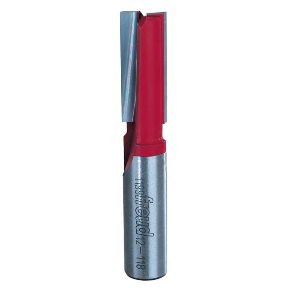 Freud 12-118 Double Flute Carbide Straight Router Bit, 1/2" Dia. x 1-1/4"