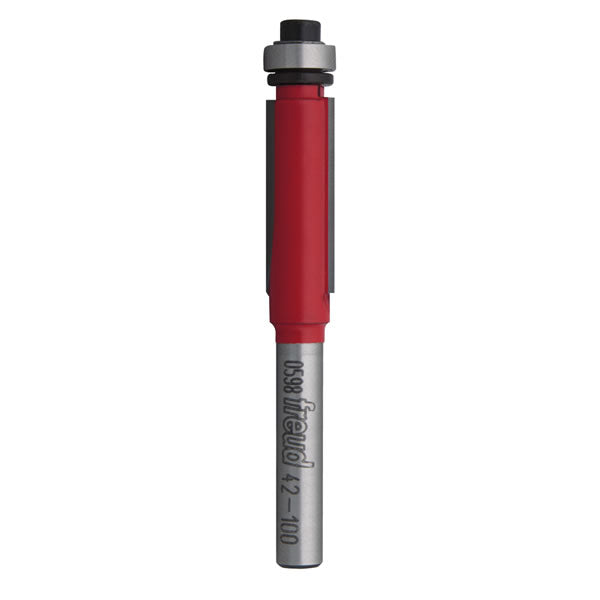 Freud 42-100 Two-Flute Carbide Flush Trim Router Bit, 3/8" Bearing Dia. x 1"