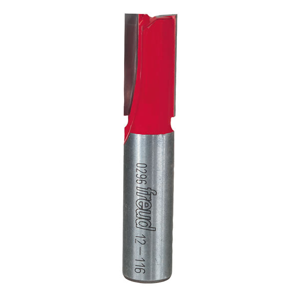 Freud 12-116 Double Flute Carbide Straight Router Bit, 1/2" Dia. x 1"