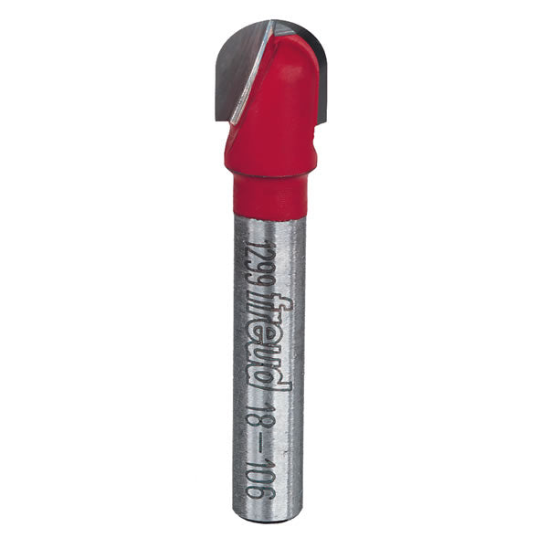 Freud 18-106 Two-Flute Carbide Round Nose Router Bit, 3/8" Dia.