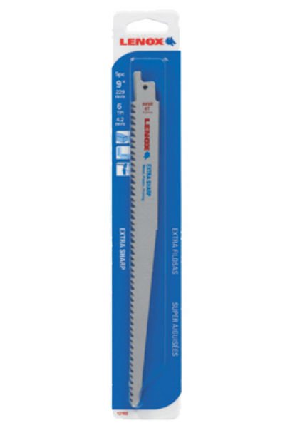 Lenox® 121029W6R Extra Sharp Fleam Ground Recip Saw Blade, 6 TPI, 9"