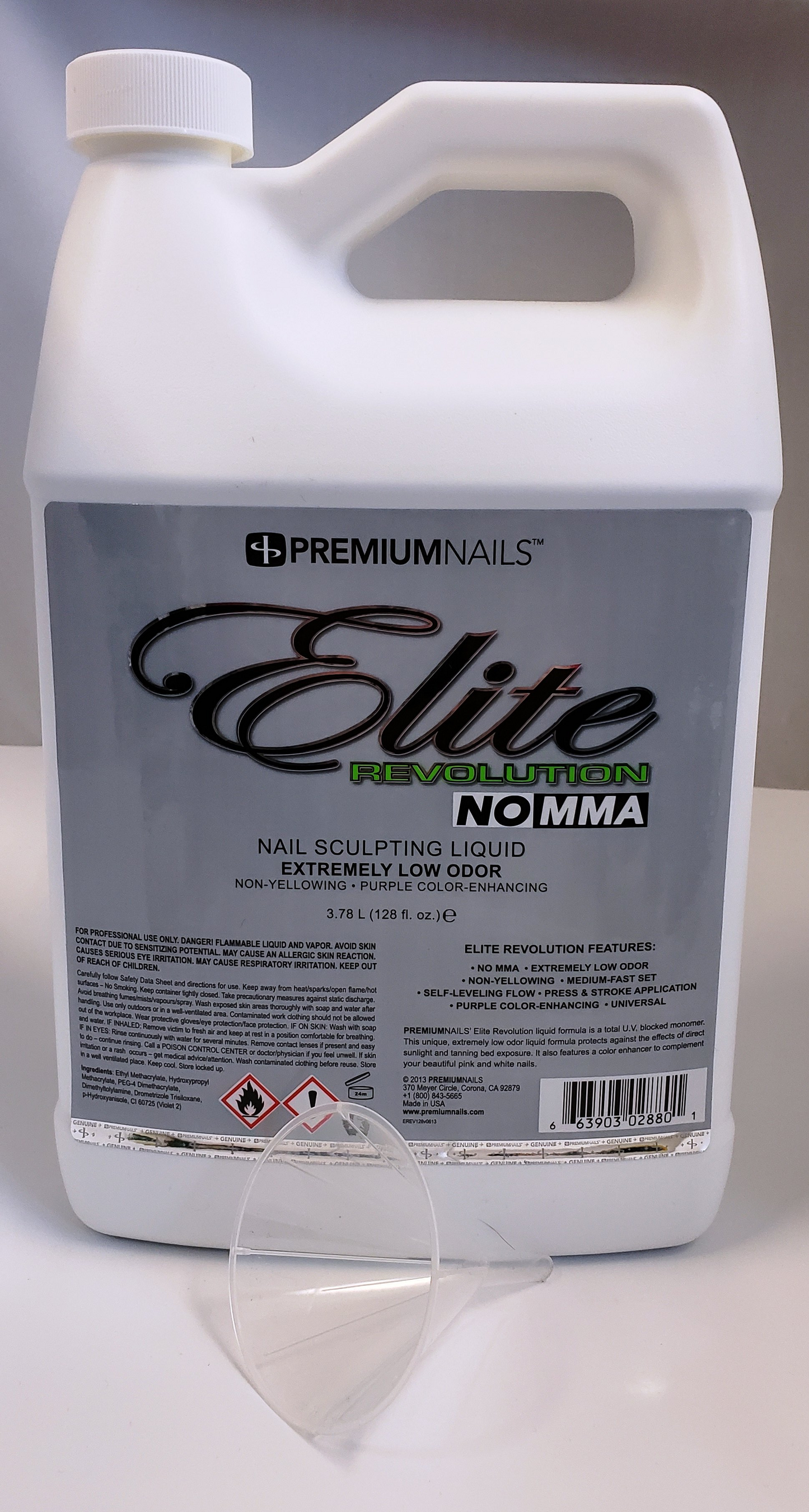 Premiumnails ELITE REVOLUTION SOLAR NAIL PINK & WHITE LIQUID - Plastic Jug 128 fl. oz