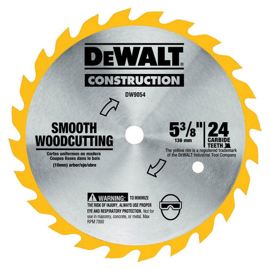 DeWalt® DW9054 Carbide Tipped Cordless Saw Blade, 24 Tooth, 5-3/8"