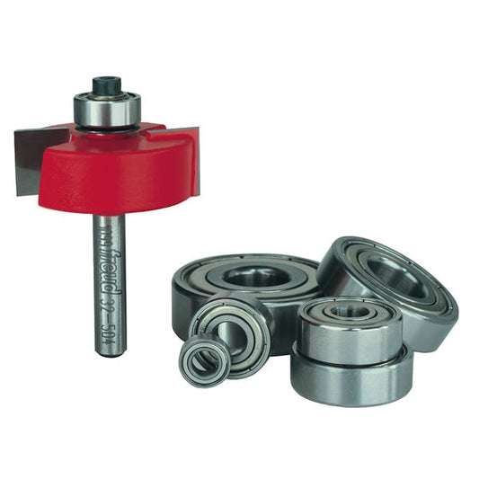 Freud 32-504 Multi-Rabbet Router Bit Set with 7 Bearings Flush, 1-3/8 Inch Dia.
