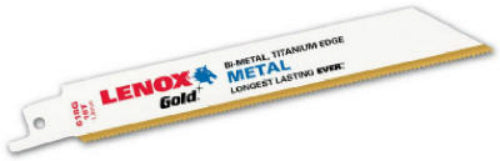 Lenox® 21062956GR Gold® Wood reciprocating saw blades, 6 TPI, 9", 5-Pack