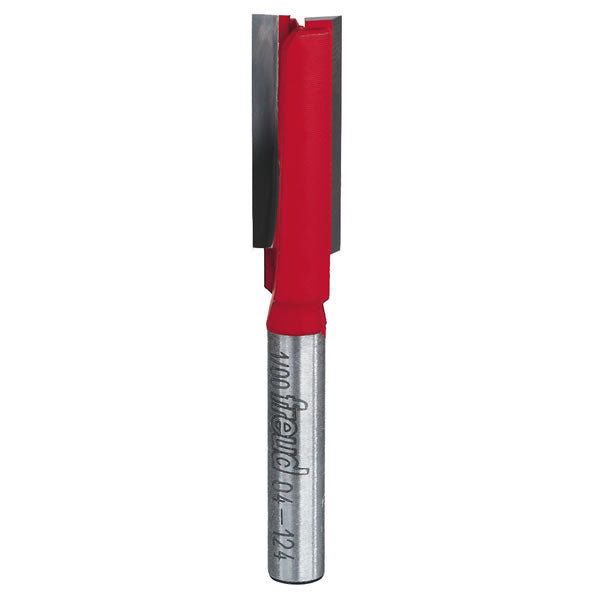 Freud 04-124 Double Flute Carbide Straight Router Bit, 3/8 InchDia. x 1/4 InchShank