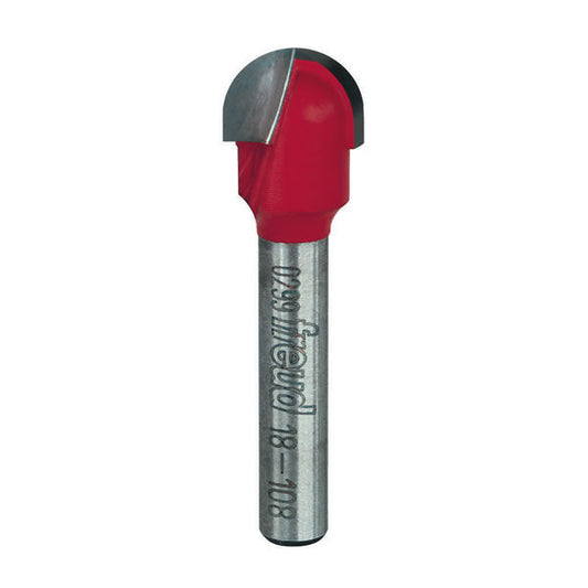 Freud 18-108 Two-Flute Carbide Round Nose Router Bit, 1/2" Dia. x 3/8"