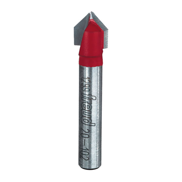 Freud 20-102 Two-Flute Carbide V-Grooving Router Bit, 3/8 Inch Dia. x 5/16 Inch