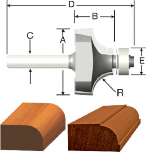 Vermont American® 23136 Carbide Tipped Silver Series Router Bit, 1-3/4" OD