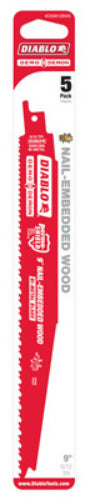 Diablo DS0912BW5 Demo Demon Bi-Metal Recip Blade, 9" x 6/12 Tooth, 5-Pack