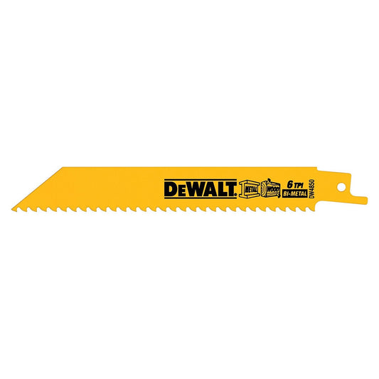 DeWalt DW4850 Reciprocating Saw Blade, 6"