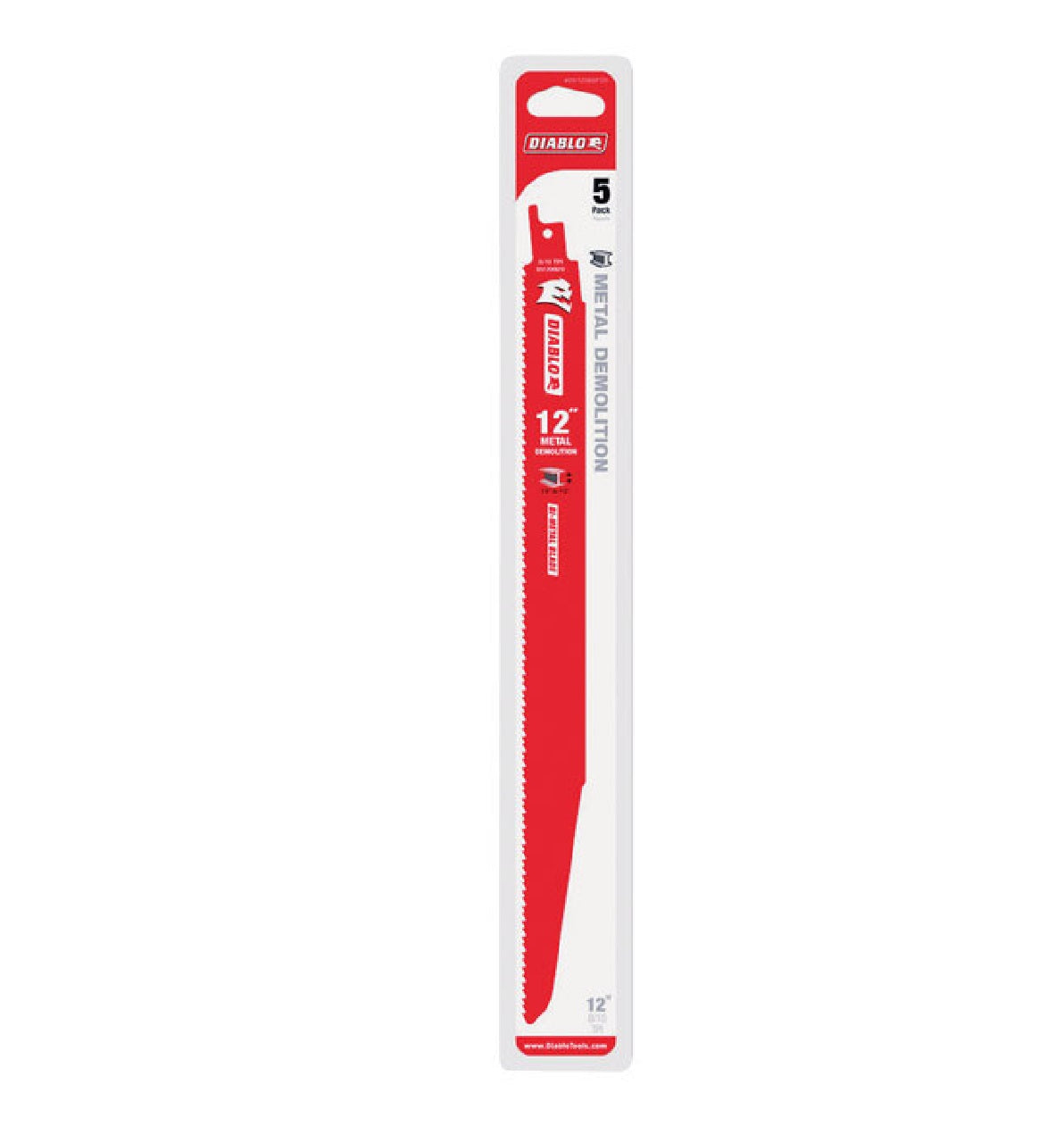 Diablo DS1208BFD5 Steel Demon Reciprocating Saw Blade, 12 Inch