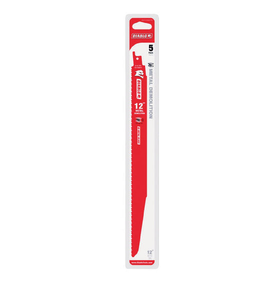 Diablo DS1208BFD5 Steel Demon Reciprocating Saw Blade, 12 Inch