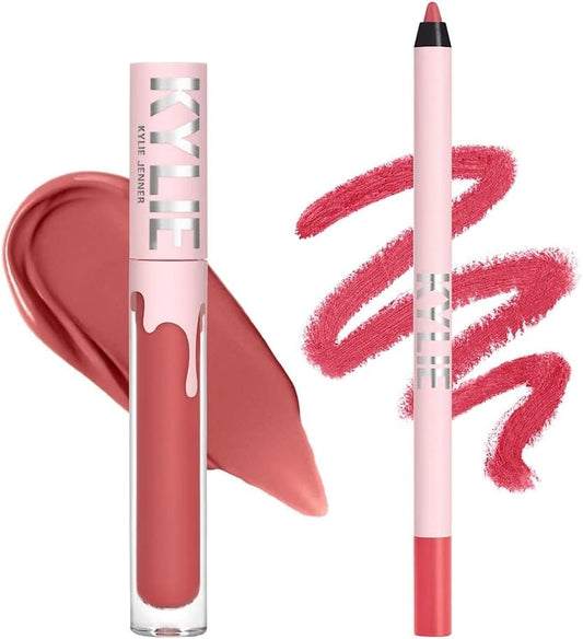 New Female Kylie Jenner Cosmetics Long Lasting Lipstick Lip Gloss Liquid Matte Lip Liner Makeup (Kristen)