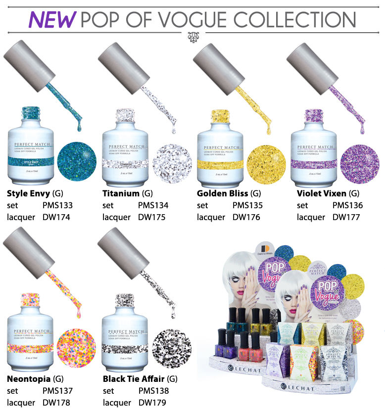 LeChat Perfect Match Collection - 6 Gelcolor+  Matching Nail Polish colors