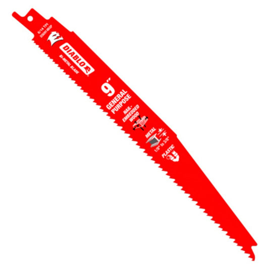 Diablo DS0914BGP15 General Purpose Demo Demon Reciprocating Blades, 9 Inch