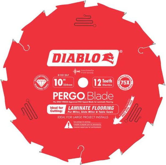 Diablo D1012LF 12 Teeth Pergo Saw Blades, 10"
