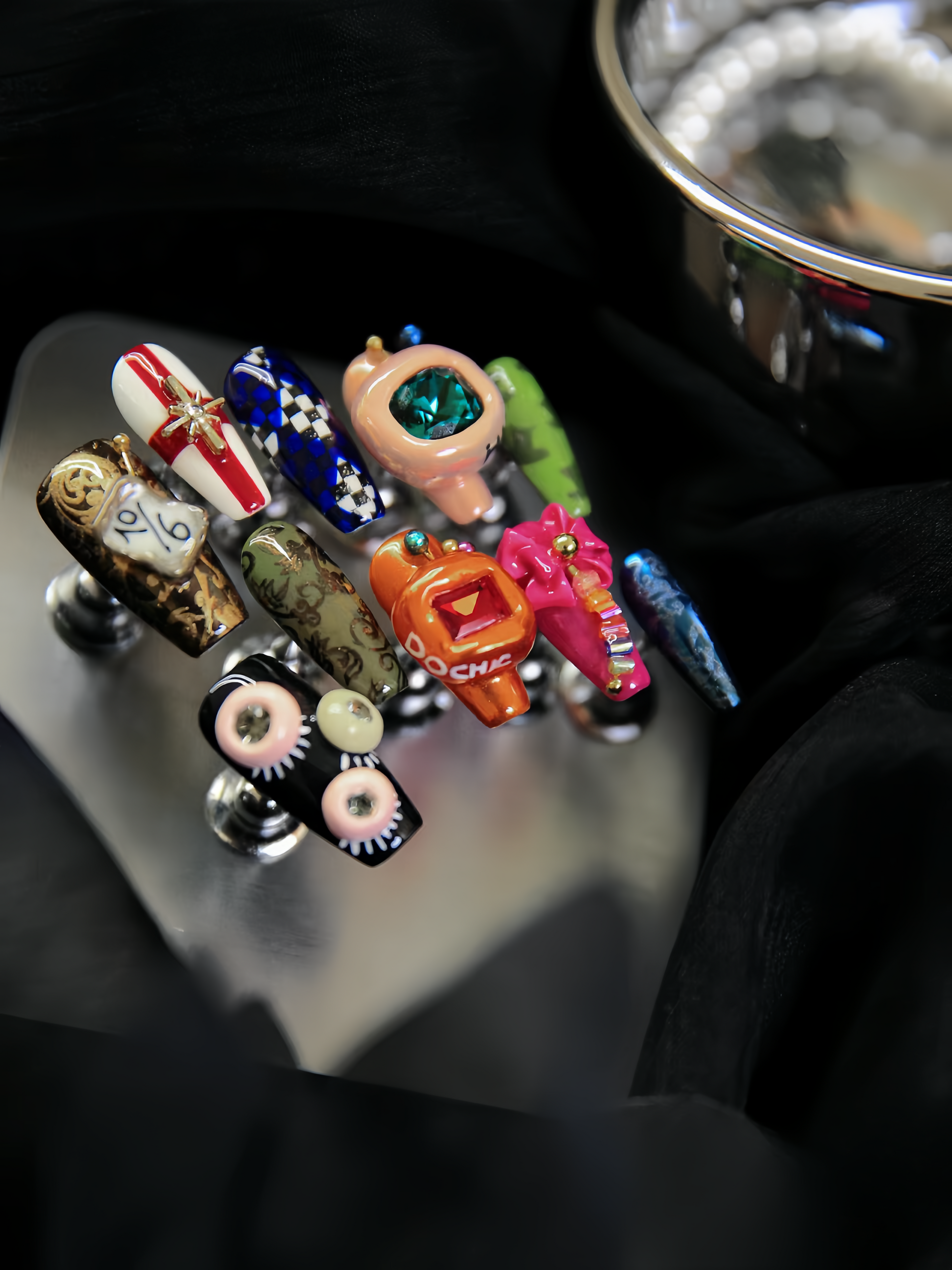 【Christmas】Mad hatter False Nails from SHOPQAQ