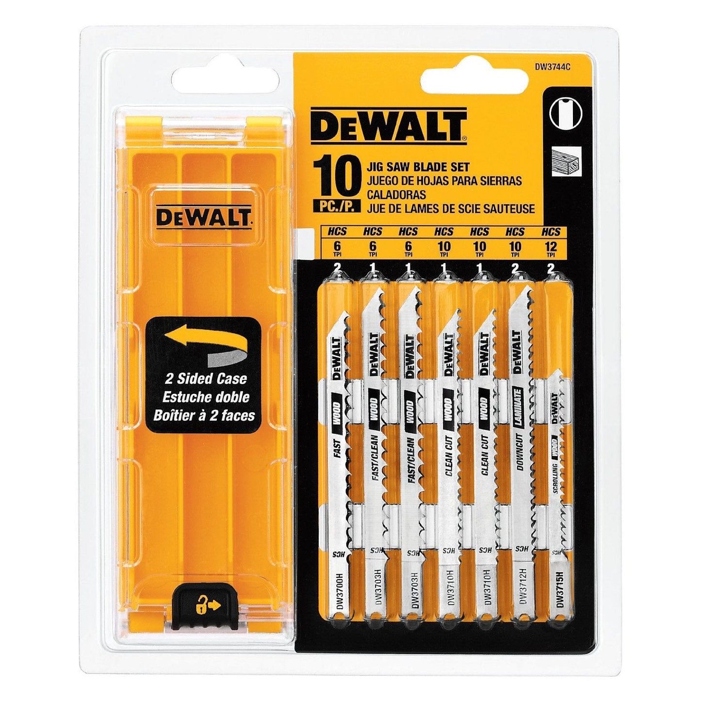 DeWalt DW3744C Jig Saw Blade Set with Case U-Shank