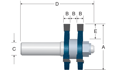 Bosch 84624MC Tongue & Groove Router Bit, 1/2" x 2-1/2"