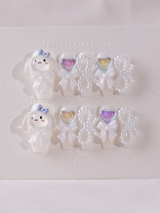 Handmade- Cinna Mint Press On Nail Set