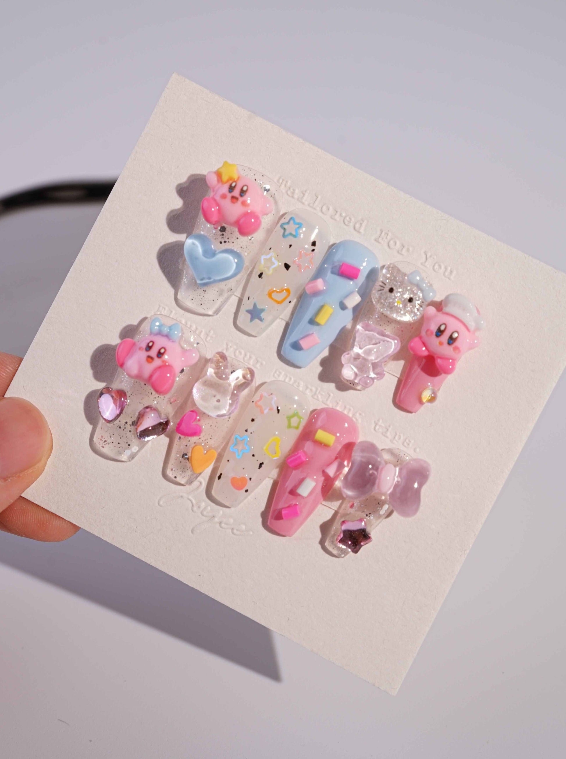 Rainbow-medium-coffin-nails-star-kirby